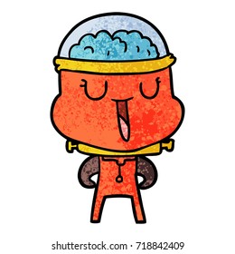 robot de dibujos animados feliz