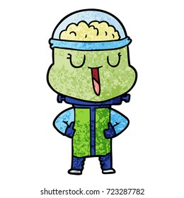 happy cartoon robot
