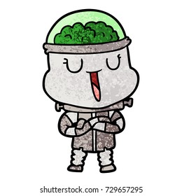 robô de desenho animado feliz