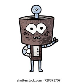 happy cartoon robot