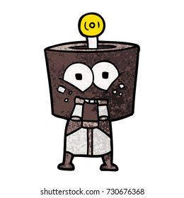 robot de dibujos animados feliz
