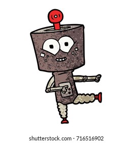 Happy Cartoon Roboter Tanz