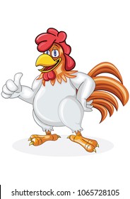 A happy  Cartoon Rooster