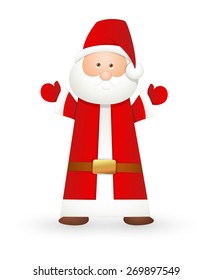 Happy Cartoon Santa Character