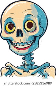 Happy Cartoon Skull art design