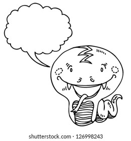 Happy cartoon snake.