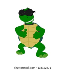 happy cartoon turtle