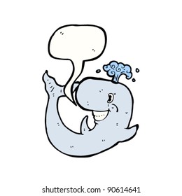 ballena de dibujos animados felices