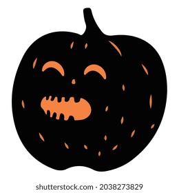 happy carved pumpkin illustration vector