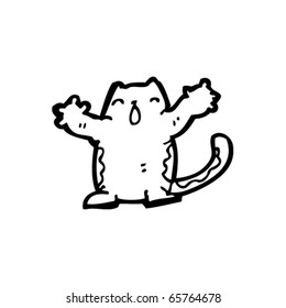 caricatura de gato feliz