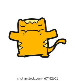 desenho animado de gato feliz
