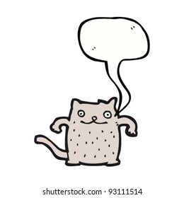 caricatura de gato feliz