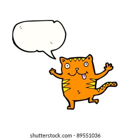 happy cat cartoon character