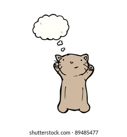 Happy Cat Cartoon mit Gedankenblase