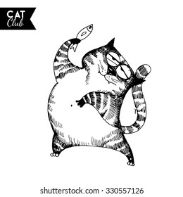 Happy cat. cats characters