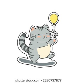 Happy Cat collection illustrationsvector, animals.