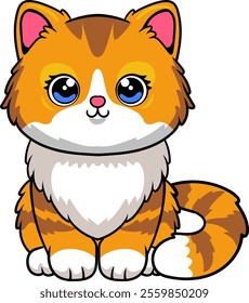 Happy Cat Day vector cartoon illustration for sticker, badge, patch, banner, greeting card, invitation