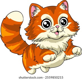 Happy Cat Day vector cartoon illustration for sticker, badge, patch, banner, greeting card, invitation