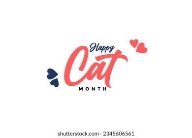 happy cat month background template Holiday concept