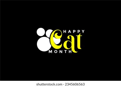 happy cat month background template Holiday concept