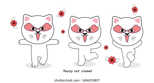 Happy cat  planet-Love family friends