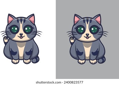 A happy cat vector design