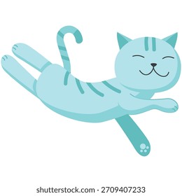 Happy cat vector icon cartoon cute sleep character