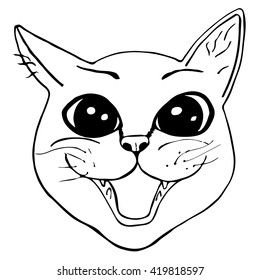 Happy cat. Vector Illustration