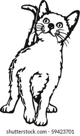 Happy Cat Vector Illustration