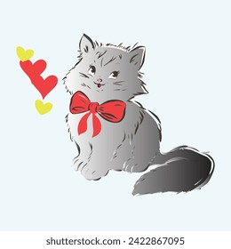 imagen de felinos felices, plantilla de diseño vectorial.
