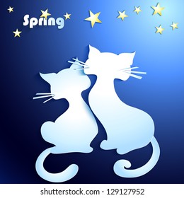 Happy cats in love