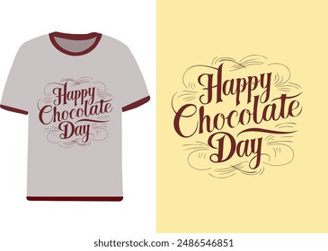 happy Celebrating Chocolate Day vector art illustration