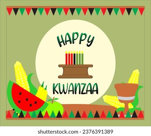 Happy Celebration Kwanzaa Background Vector