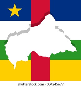 Happy Central African Republic Independence Day Flag Abstract Design.