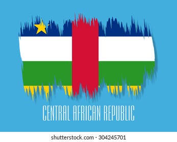 Happy Central African Republic Independence Day Flag Abstract Design.