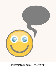 Happy Chat - Cartoon Smiley Vector Face
