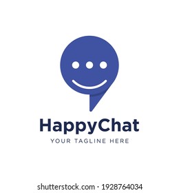 Design-Vorlage für glückliche Chat-Logos