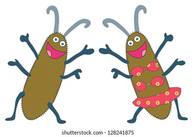 happy cheerful bugs