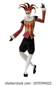 happy cheerful harlequin