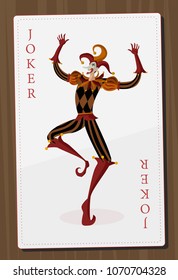 happy cheerful harlequin joker card