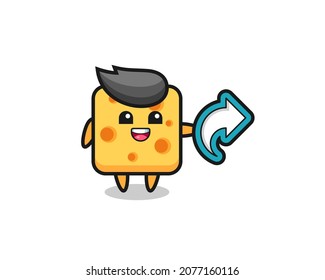 happy cheese cartoon playing soap bubble , cute style design for t shirt, sticker, logo element