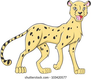 Happy Cheetah Illustration