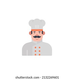Feliz chef cocinar con ese sombrero aislado en blanco. 