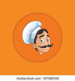 happy chef or cook icon image