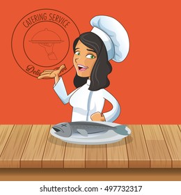 happy chef or cook icon image