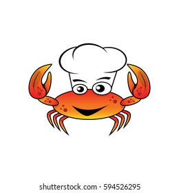 Happy chef crab character