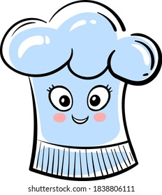 Happy chef hat, illustration, vector on white background