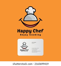 Happy Chef Logo Design Illustration
