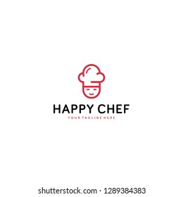 Happy chef logo template
