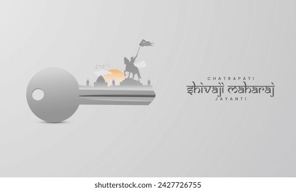 Happy Chhatrapati Shivaji Maharaj Jayanti. Creative Chhatrapati Shivaji Maharaj Jayanti. 3D Illusration